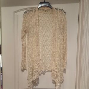 Altar'd State Cream Lace Cardigan